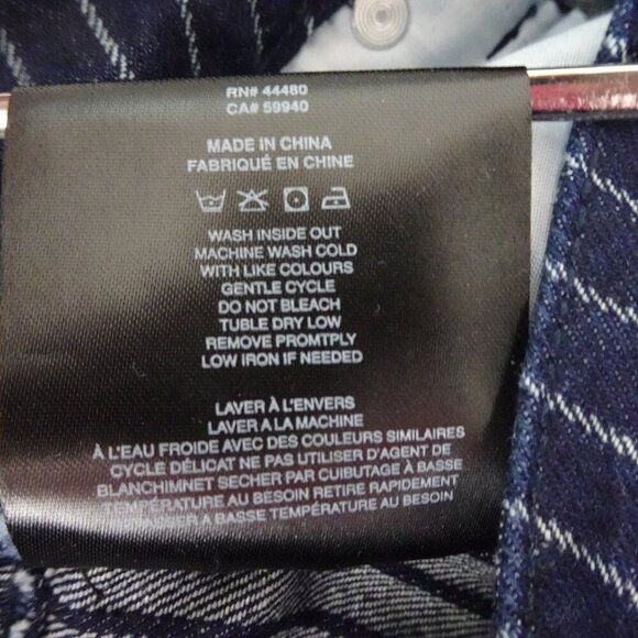 AFRM Denim Maxi Skirt Women's Size 25 Blue Pinstripe Long Back Slit - Picture 12 of 12